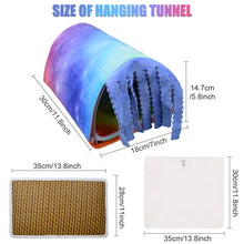 將圖片載入圖庫檢視器 Pet Small Animal Tunnel,HOMEYA Guinea Pig Hideout Play Tube Toys Hideaway Bedding with Fleece Forest Curtain for Chinchillas,Hedgehogs,Rats,Sugar Glider-Removable Two Side Pad Cage Accessories