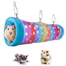 將圖片載入圖庫檢視器 Guinea Pig Hanging Tunnel-HOMEYA Guinea Pig Hideout,2-in-1 Function of Small Animal Hammock&Cozy Bed Nest,Hanging Toys and Cage Accessories for Ferret Rat Hamster Squirrel Chinchilla Sugar Glider