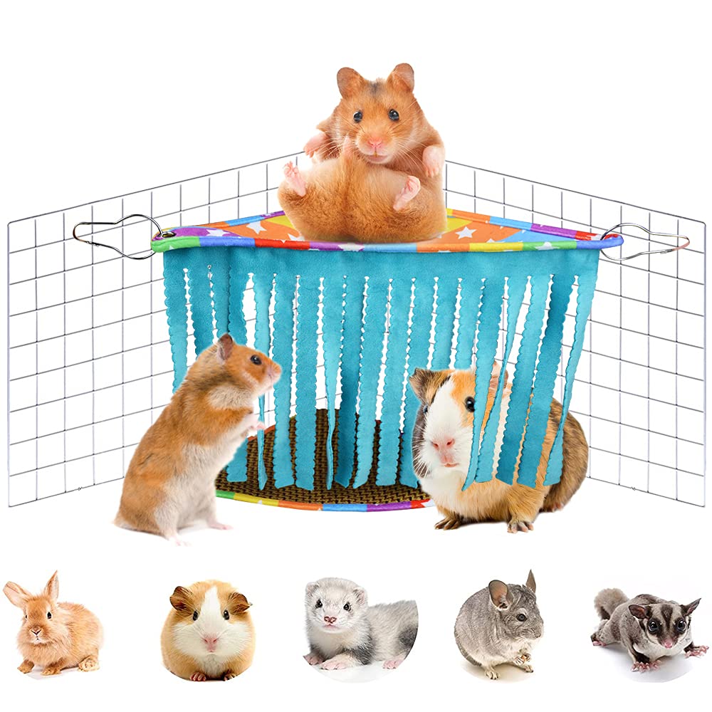 Guinea Pig Hideout HOMEYA 2IN1 Corner Fleece Forest Hideaway