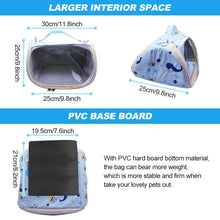 將圖片載入圖庫檢視器 Pet Carrier Bag,HOMEYA Small Animal Guinea Pig Hamster Portable Breathable Outgoing Sling Carrier Bag for Hedgehog Chinchilla Rats Sugar Glider with Shoulder Strap for Outdoor,Travel,Hiking (Ocean)