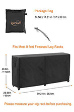 將圖片載入圖庫檢視器 Firewood Log Rack Cover, Waterproof Outdoor Dry Wood Storage Holder All-Weather Protection Tarp