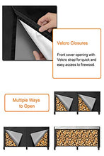 將圖片載入圖庫檢視器 Firewood Log Rack Cover, Waterproof Outdoor Dry Wood Storage Holder All-Weather Protection Tarp