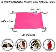將圖片載入圖庫檢視器 HOMEYA Small Animal Guinea-Pig Hanging Hammocks Bed Pet Cage Hammock for Ferret Cat Rat Chinchilla Hamster Cavy Degu Cozy Activity Toy-Pink