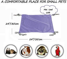 將圖片載入圖庫檢視器 HOMEYA Small Animal Guinea-Pig Hanging Hammocks Bed Pet Cage Hammock for Ferret Cat Rat Chinchilla Hamster Cavy Degu Cozy Activity Fun Toy-Purple
