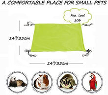 將圖片載入圖庫檢視器 HOMEYA Small Animal Guinea-Pig Hanging Hammocks Bed Pet Cage Hammock for Ferret Cat Rat Chinchilla Hamster Cavy Degu Cozy Activity Fun Toy-Green