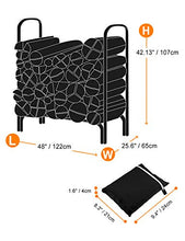 將圖片載入圖庫檢視器 Log Rack Cover, Waterproof Firewood Cover All-Weather Protection Dry Wood Rack Cover