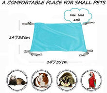 將圖片載入圖庫檢視器 HOMEYA Small Animal Guinea-Pig Hanging Hammocks Bed Pet Cage Hammock for Ferret Cat Rat Chinchilla Hamster Cavy Degu Cozy Activity Fun Toy-Light Blue