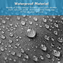 將圖片載入圖庫檢視器 Homeya Riding Lawn Mower Tractor Cover Waterproof UV Protector Heavy Duty Fits Decks Up to 72"x54'' Storage Cover