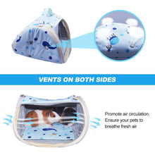 將圖片載入圖庫檢視器 Pet Carrier Bag,HOMEYA Small Animal Guinea Pig Hamster Portable Breathable Outgoing Sling Carrier Bag for Hedgehog Chinchilla Rats Sugar Glider with Shoulder Strap for Outdoor,Travel,Hiking (Ocean)