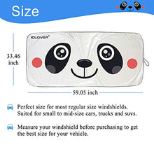 將圖片載入圖庫檢視器 KANCOKIT Car Windshield Sunshade, Cartoon Panda Auto Sun Shade Foldable Sun Visor Protector