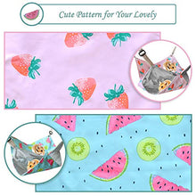 將圖片載入圖庫檢視器 Pet Small Animal Hanging Hammock, Bunkbed Hammock Toy for Ferret Hamster Parrot Rat Guinea-Pig Mice Chinchilla Sleep Bed Hideout(Strawberry Pattern)