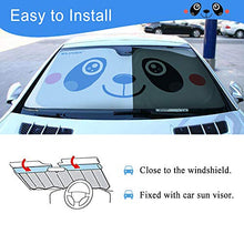 將圖片載入圖庫檢視器 KANCOKIT Car Windshield Sunshade, Cartoon Panda Auto Sun Shade Foldable Sun Visor Protector