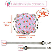 將圖片載入圖庫檢視器 Pet Small Animal Hanging Hammock, Bunkbed Hammock Toy for Ferret Hamster Parrot Rat Guinea-Pig Mice Chinchilla Sleep Bed Hideout(Strawberry Pattern)