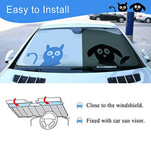 將圖片載入圖庫檢視器 KANCOKIT Windshield Sun Shade, Auto Car Sunshade Cartoon Front Windshield Cover with Cat Dog Design