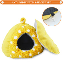 將圖片載入圖庫檢視器 HOMEYA Guinea Pig Bed, Hamster Hideout Small Animal Cage Accessories Supplies, Semi-enclosed Winter Christmas Large Pumpkin Nest with Removable Mat for Rat Hedgehog Sugar Glider and Chinchilla-Yellow
