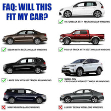 將圖片載入圖庫檢視器 Homeya 2Pcs Car Window Sun Shade Cover, Rear Side Window Breathable Mesh Bug Screen Sun Shield