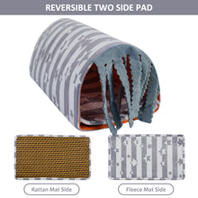 將圖片載入圖庫檢視器 Pet Small Animal Tunnel,HOMEYA Guinea Pig Hideout Play Tube Toys Hideaway Bedding with Fleece Forest Curtain for Chinchillas,Hedgehogs,Rats,Sugar Glider-Removable Two Side Pad Cage Accessories