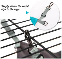 將圖片載入圖庫檢視器 HOMEYA Small Animal Guinea-Pig Hanging Hammocks Bed Pet Cage Hammock for Ferret Cat Rat Chinchilla Hamster Cavy Degu Cozy Activity Fun Toy-Light Blue