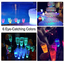 將圖片載入圖庫檢視器 LED Wine Champagne Flute Glasses, Water Liquid Activated Flashing Light Up Cup Glow Mugs