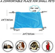 將圖片載入圖庫檢視器 HOMEYA Small Animal Guinea-Pig Hanging Hammocks Bed Pet Cage Hammock for Ferret Cat Rat Chinchilla Hamster Cavy Degu Cozy Activity Toy-Blue