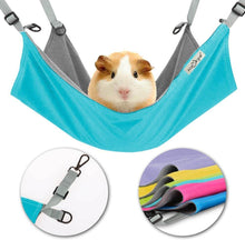 將圖片載入圖庫檢視器 HOMEYA Small Animal Guinea-Pig Hanging Hammocks Bed Pet Cage Hammock for Ferret Cat Rat Chinchilla Hamster Cavy Degu Cozy Activity Fun Toy-Light Blue