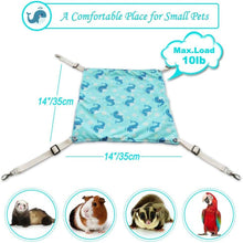 將圖片載入圖庫檢視器 HOMEYA Pet Small Animal Hanging Hammock, Hammock Bed Swinging Toy for Ferret Guinea-Pig Hamster Rat Mice Chinchilla Hideout Winter