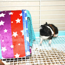 將圖片載入圖庫檢視器 Pet Small Animal Tunnel,HOMEYA Guinea Pig Hideout Play Tube Toys Hideaway Bedding with Fleece Forest Curtain for Chinchillas,Hedgehogs,Rats,Sugar Glider-Removable Two Side Pad Cage Accessories-Rainbow
