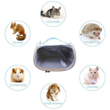 將圖片載入圖庫檢視器 Pet Carrier Bag,HOMEYA Small Animal Guinea Pig Hamster Portable Breathable Outgoing Sling Carrier Bag for Hedgehog Chinchilla Rats Sugar Glider with Shoulder Strap for Outdoor,Travel,Hiking (Ocean)