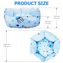 將圖片載入圖庫檢視器 Small Animal Pet Bed,HOMEYA Cuddle Cup Hideout Bedding for Guinea Pig Rabbit Bunny Hamster Chinchilla Rat Hedgehog House Machine Washable-Blue