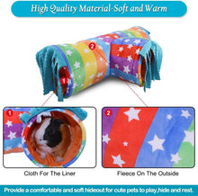 將圖片載入圖庫檢視器 Guinea Pig Tunnel-HOMEYA Guinea Pig Hideout,Collapsible 3 Way Hamster Play Tubes with Fleece Forest Curtain,Small Animal Pet Toys and Cage Accessories for Rabbit Bunny Ferret Rat Hedgehog-L
