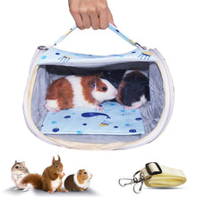 將圖片載入圖庫檢視器 Pet Carrier Bag,HOMEYA Small Animal Guinea Pig Hamster Portable Breathable Outgoing Sling Carrier Bag for Hedgehog Chinchilla Rats Sugar Glider with Shoulder Strap for Outdoor,Travel,Hiking (Ocean)
