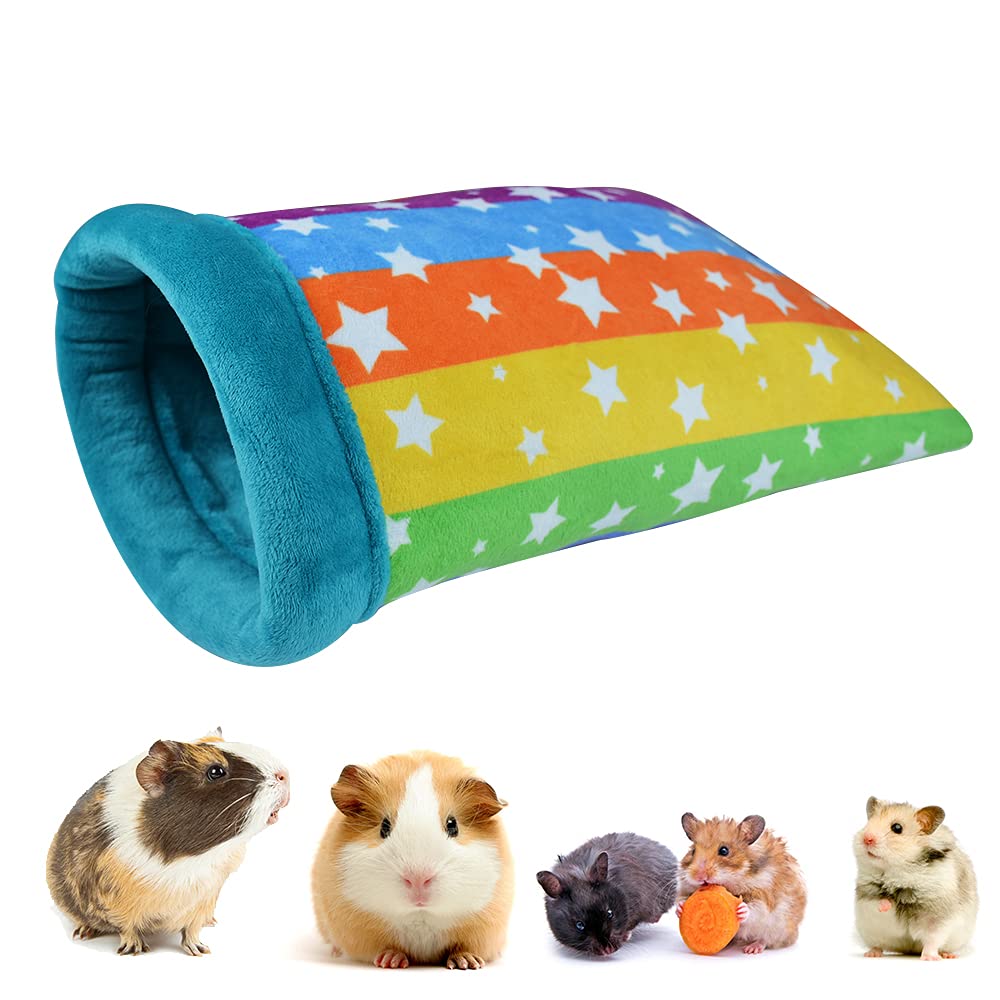 Hamster Sleeping Bag,HOMEYA Small Pet Animals Soft Flannel House Bed Nest Hideout Pouch Sack Sleeping Bed for Hedgehog Squirrel Bunny Guinea Pig Rat Warm Cage Decor Accessory