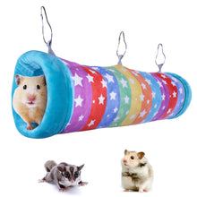 將圖片載入圖庫檢視器 Guinea Pig Hanging Tunnel-HOMEYA Guinea Pig Hideout,2-in-1 Function of Small Animal Hammock&amp;Cozy Bed Nest,Hanging Toys and Cage Accessories for Ferret Rat Hamster Squirrel Chinchilla Sugar Glider
