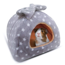 將圖片載入圖庫檢視器 HOMEYA Small Animal Pet Bed, Sleeping House Habitat Nest for Guinea Pig Hamster Hedgehog Rat Chinchilla Hideout Bedding Snuggle Sack Cuddle Cup Cage Accessories with Removable Washable Mat- XL(Grey)
