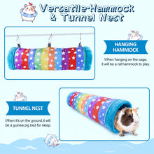 將圖片載入圖庫檢視器 Guinea Pig Hanging Tunnel-HOMEYA Guinea Pig Hideout,2-in-1 Function of Small Animal Hammock&amp;Cozy Bed Nest,Hanging Toys and Cage Accessories for Ferret Rat Hamster Squirrel Chinchilla Sugar Glider
