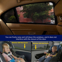 將圖片載入圖庫檢視器 Homeya 2Pcs Car Window Sun Shade Cover, Rear Side Window Breathable Mesh Bug Screen Sun Shield
