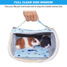將圖片載入圖庫檢視器 Pet Carrier Bag,HOMEYA Small Animal Guinea Pig Hamster Portable Breathable Outgoing Sling Carrier Bag for Hedgehog Chinchilla Rats Sugar Glider with Shoulder Strap for Outdoor,Travel,Hiking (Ocean)
