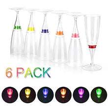 將圖片載入圖庫檢視器 LED Wine Champagne Flute Glasses, Water Liquid Activated Flashing Light Up Cup Glow Mugs
