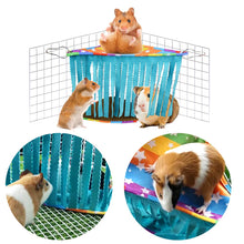 將圖片載入圖庫檢視器 Guinea Pig Hideout - HOMEYA 2IN1 Corner Fleece Forest Hideaway Hammock &amp; Reversible Sleeping Mat Bed for Hamster, Ferrets, Chinchillas, Rats, Bunny and Other Small Animals -House Toy Cage Accessories
