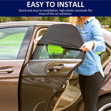 將圖片載入圖庫檢視器 Homeya 2Pcs Car Window Sun Shade Cover, Rear Side Window Breathable Mesh Bug Screen Sun Shield
