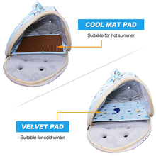 將圖片載入圖庫檢視器 Pet Carrier Bag,HOMEYA Small Animal Guinea Pig Hamster Portable Breathable Outgoing Sling Carrier Bag for Hedgehog Chinchilla Rats Sugar Glider with Shoulder Strap for Outdoor,Travel,Hiking (Ocean)

