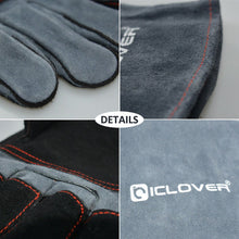 將圖片載入圖庫檢視器 Homeya Animal Handling Gloves Bite Proof Reinforced Leather Padding Gloves
