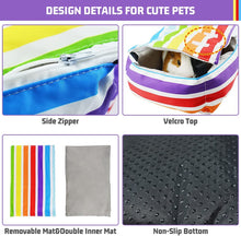 將圖片載入圖庫檢視器 Small Animal Hanging Pet Bed-HOMEYA Guinea Pig Houses and Hideouts,3-in-1 Function of Hammock&amp;Sofa&amp;Warm Bed with Removable Washable Mat,Cage Accessories for Hamster Rat Ferret Bunny Squirrel Hedgehog
