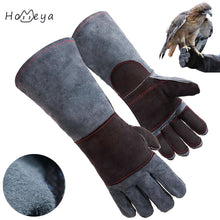 將圖片載入圖庫檢視器 Homeya Animal Handling Gloves Bite Proof Reinforced Leather Padding Gloves
