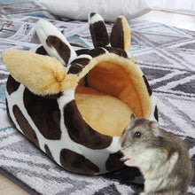將圖片載入圖庫檢視器 HOMEYA Small Animal Pet Bed, Sleeping House Habitat Nest for Guinea Pig Hedgehog Rat Chinchilla Hideout Bedding with Removable Washable Mat-Brown

